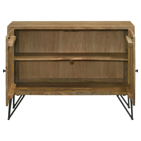 Bristol 2-door Wood Storage Accent Cabinet NaturalNatural