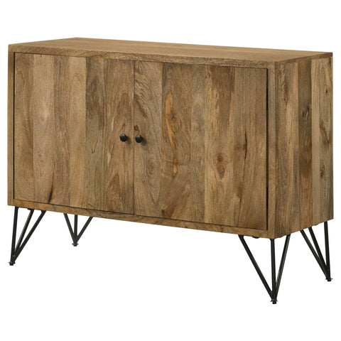 Bristol 2-door Wood Storage Accent Cabinet NaturalNatural