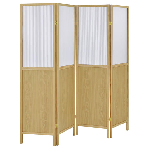 Tammi 4-Panel Room Divider Folding Shoji Screen NaturalNatural