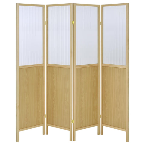 Tammi 4-Panel Room Divider Folding Shoji Screen NaturalNatural