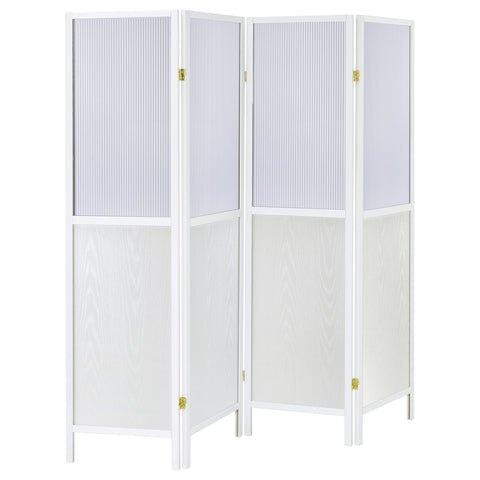 Tammi 4-Panel Room Divider Folding Shoji Screen WhiteWhite