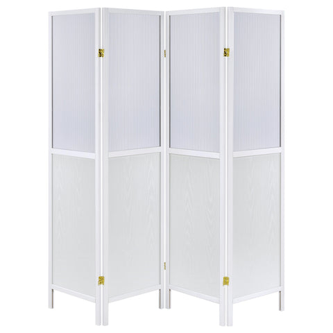 Tammi 4-Panel Room Divider Folding Shoji Screen WhiteWhite