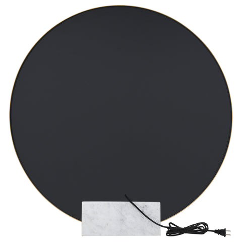 Kieran Round LED Vanity Mirror White Marble Base GoldGold