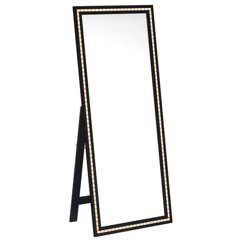 Madelyn 28 x 67 Inch Tempered LED Standing Mirror BlackBlack