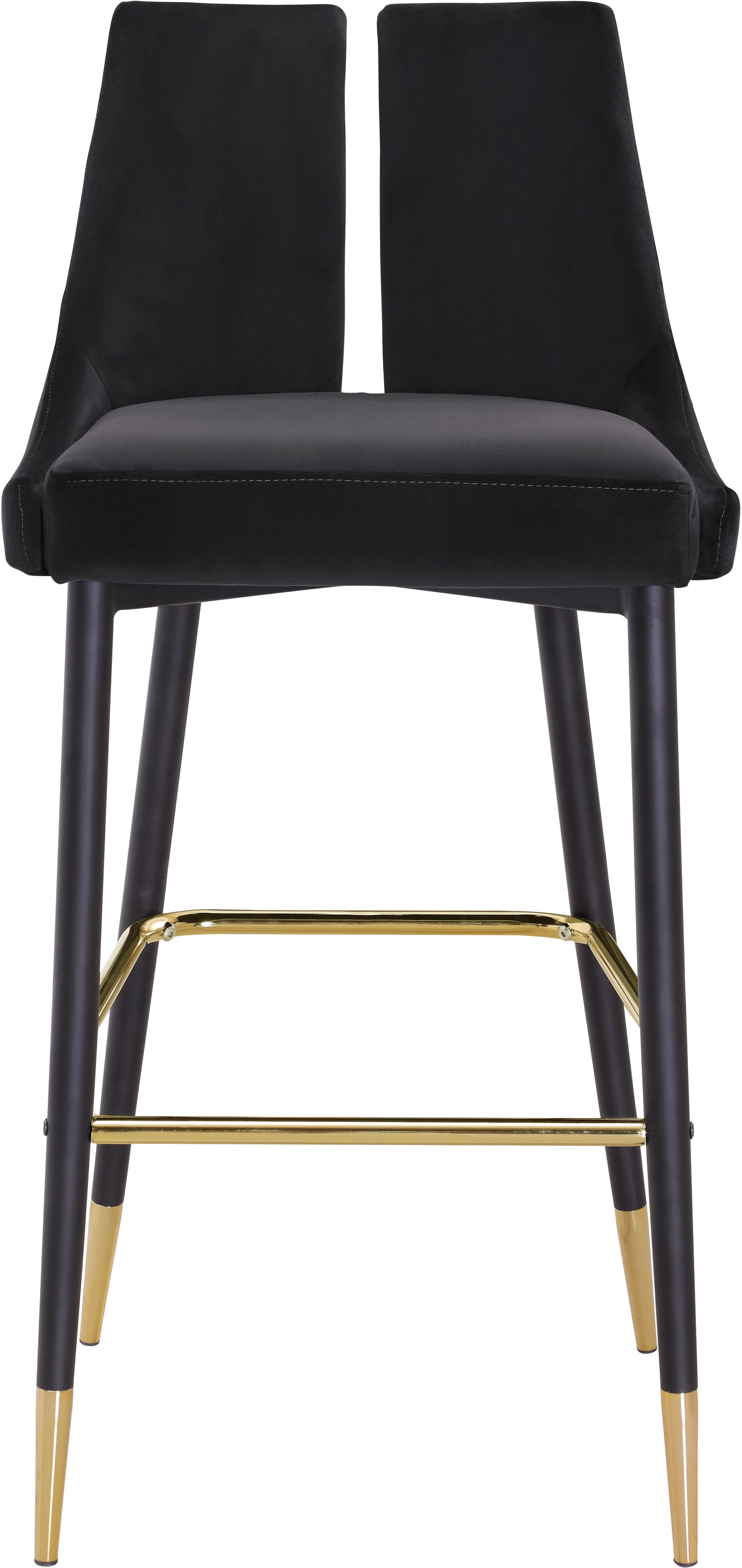 lainy black velvet stool c