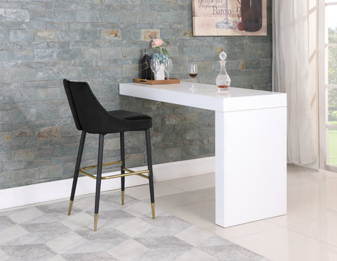 Lainy Black Velvet Stool C
