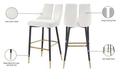 Lainy Cream Velvet Stool C