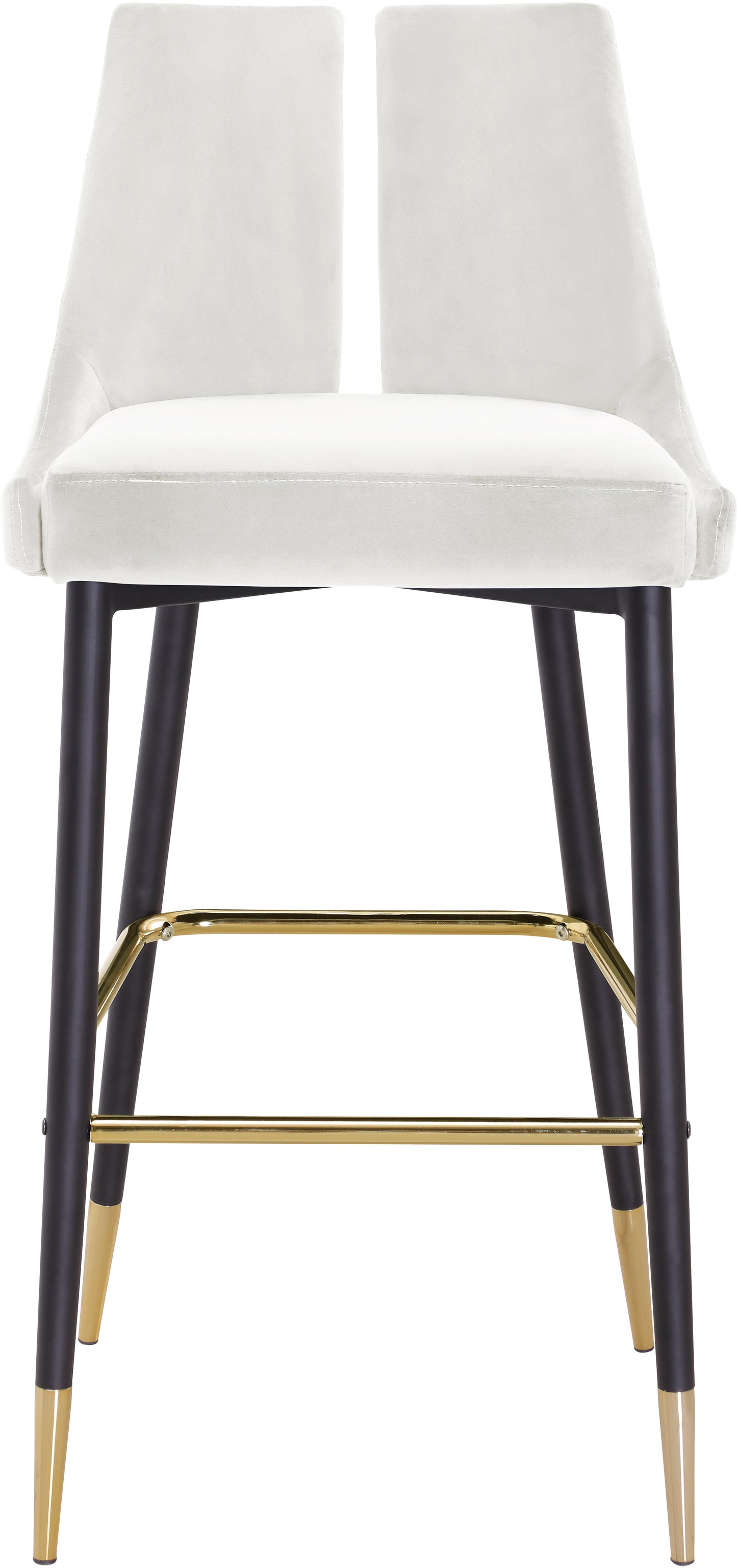 lainy cream velvet stool c