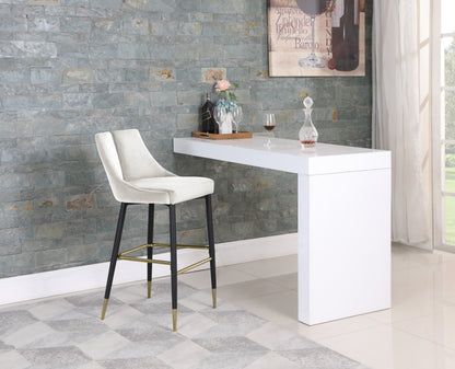 Lainy Cream Velvet Stool C