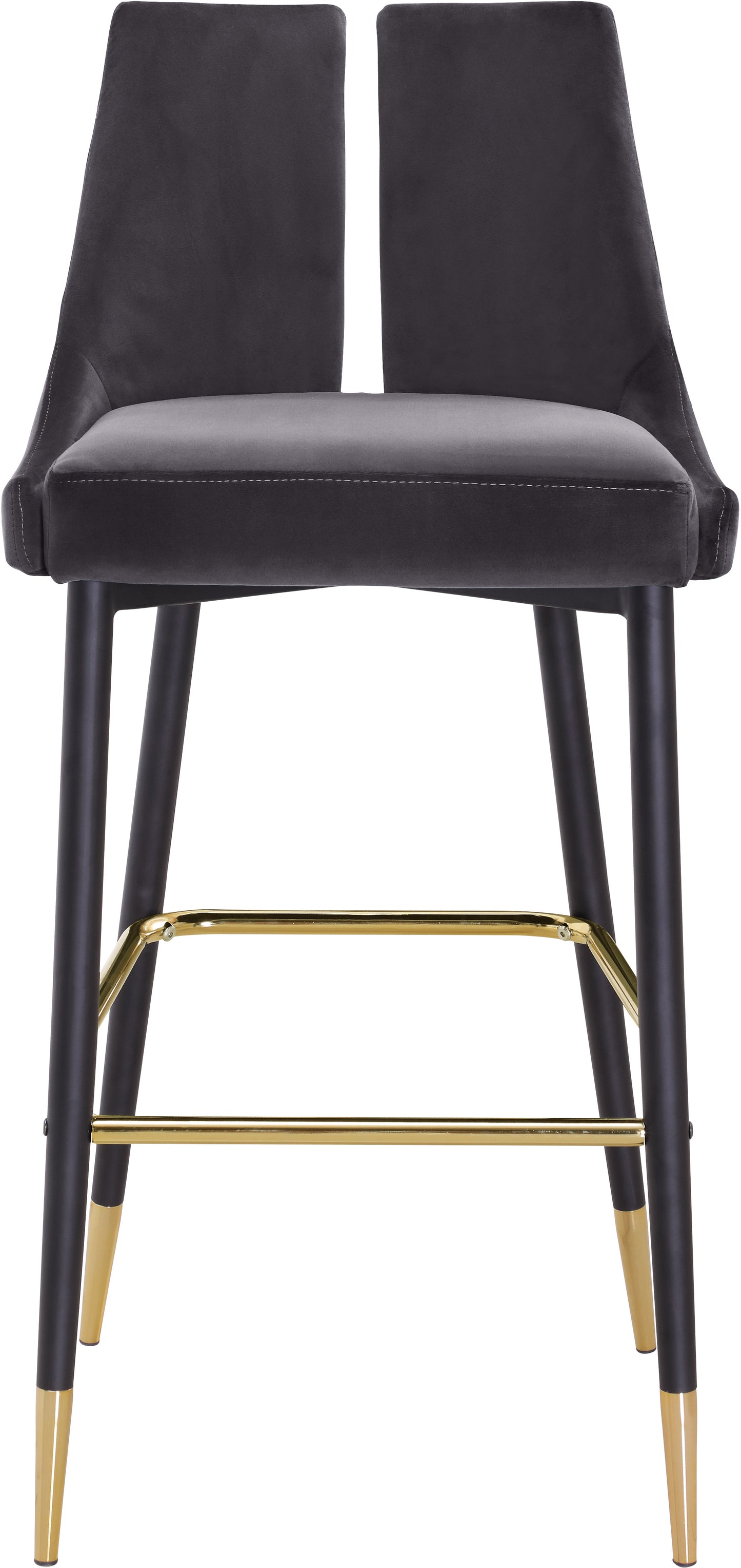 lainy grey velvet stool c