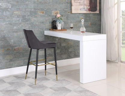 Lainy Grey Velvet Stool C