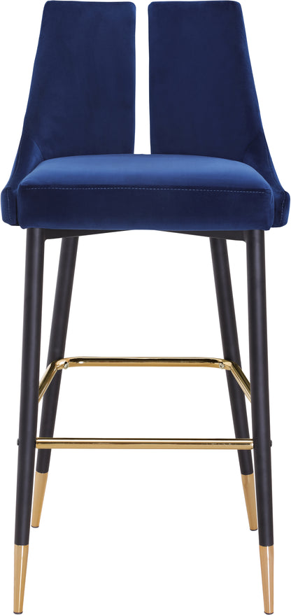 Lainy Navy Velvet Stool C