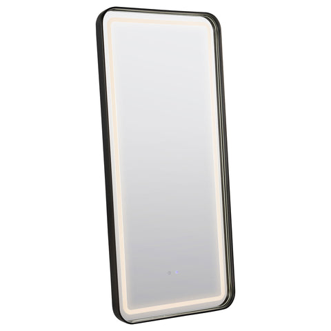 Quetzal LED Standing Mirror with Bluetooth Speaker Black