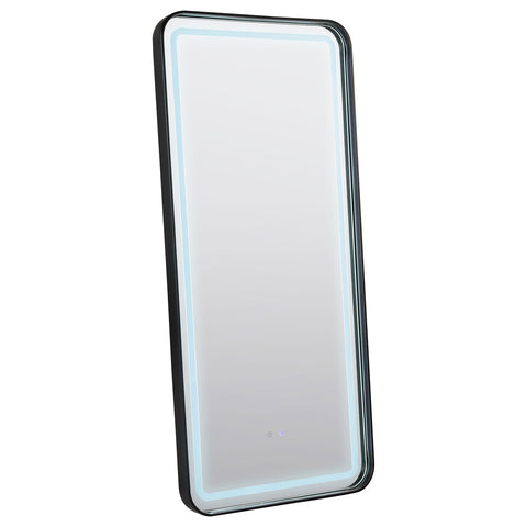 Quetzal LED Standing Mirror with Bluetooth Speaker Black