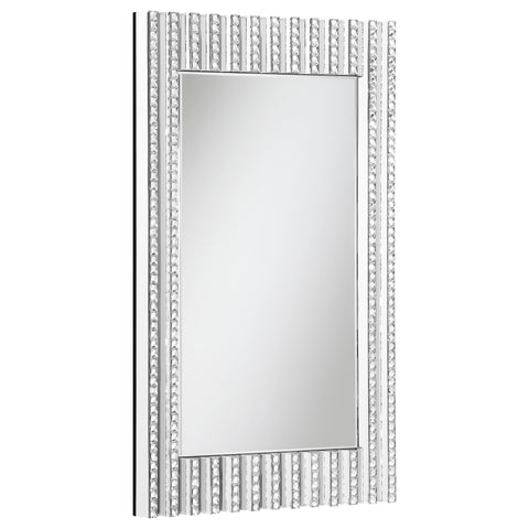 Emmett 32 x 47 Inch Acrylic Crystal Wall Mirror SilverMirror
