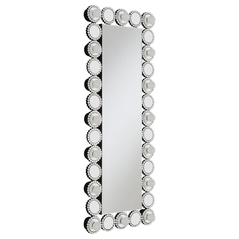Celina 24 x 62 Inch Wall Mirror with Lighting SilverMirror