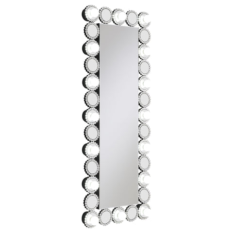 Celina 24 x 62 Inch Wall Mirror with Lighting SilverMirror