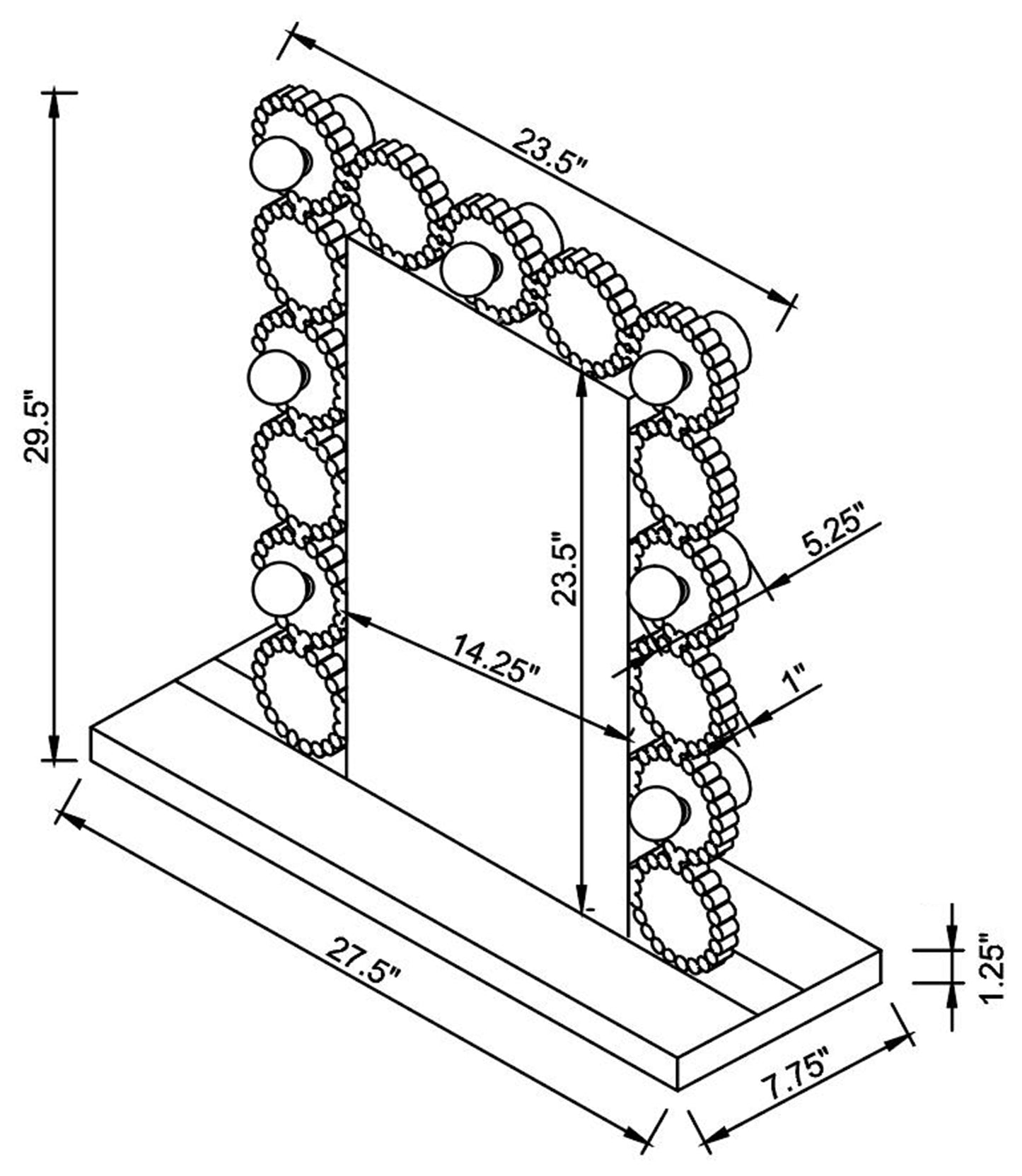 table mirror