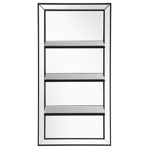 Watson 24 x 47 Inch Rectangular 3-Shelf Wall Mirror SilverMirror