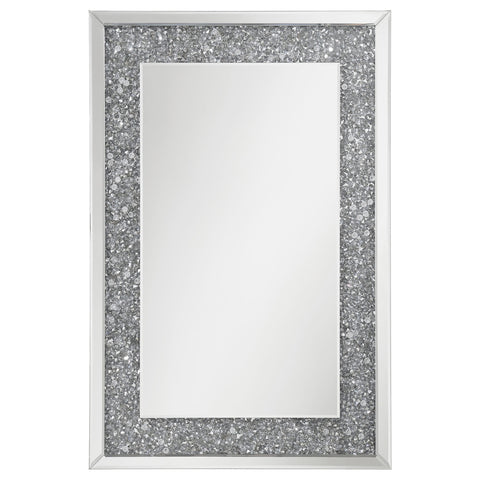 Evelio 24 x 36 Inch Acrylic Crystal Wall Mirror SilverMirror