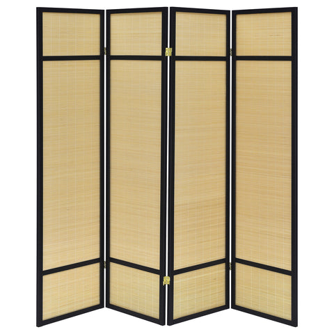 Harper 4-panel Bamboo Room Divider Folding Screen NaturalNatural
