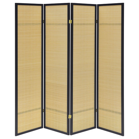 Harper 4-panel Bamboo Room Divider Folding Screen NaturalNatural