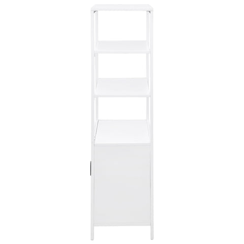 Sanger 3-shelf Radio Weave Cane Metal Accent Cabinet WhiteWhite