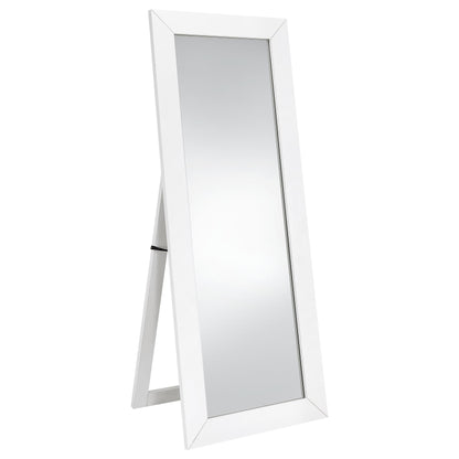 Bledel Tempered Glass Full Length Mirror White High Gloss