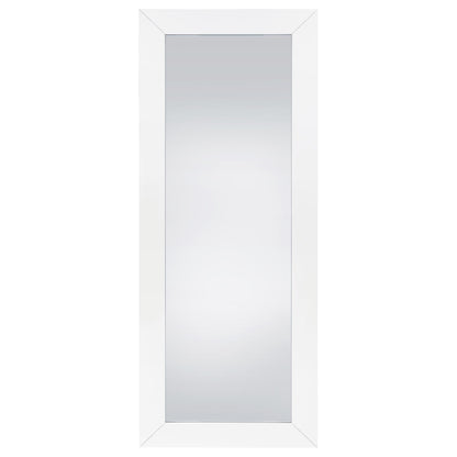 Bledel Tempered Glass Full Length Mirror White High Gloss