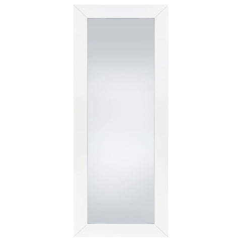 Bledel Tempered Glass Full Length Mirror White High Gloss