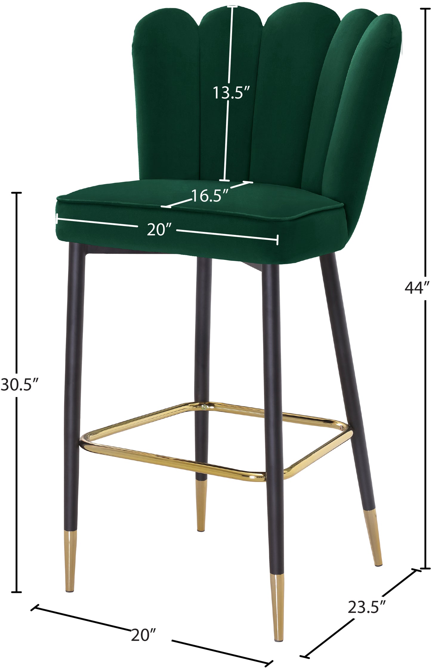 margo green velvet stool c