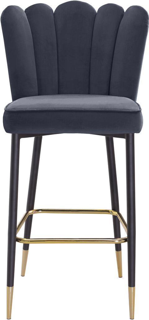 Margo Grey Velvet Stool C