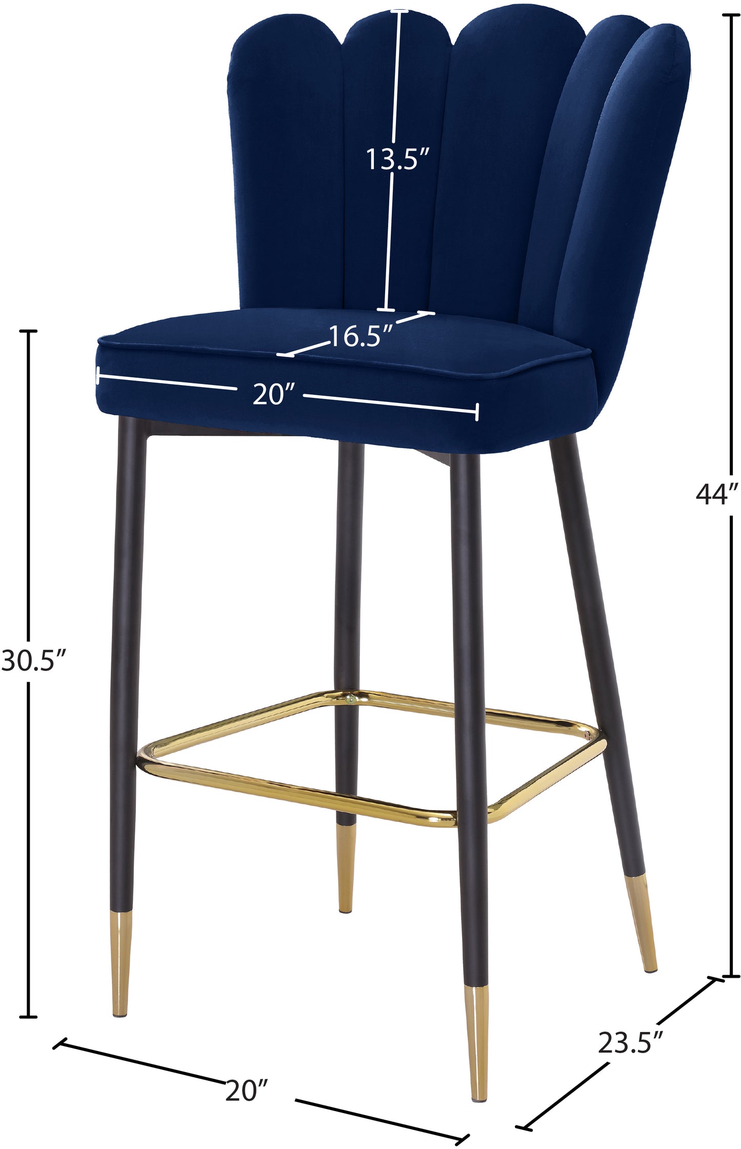 margo navy velvet stool c