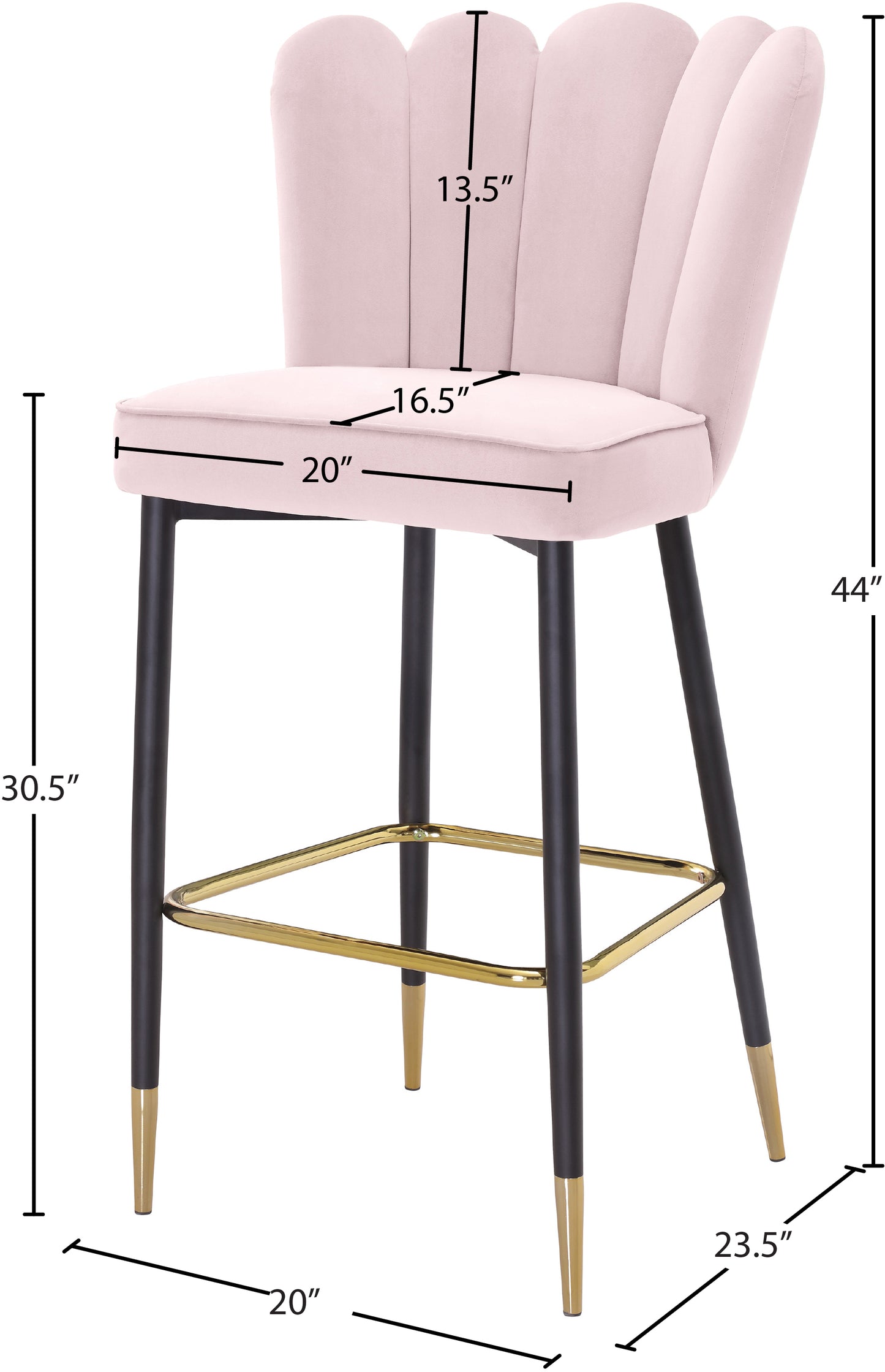 margo pink velvet stool c