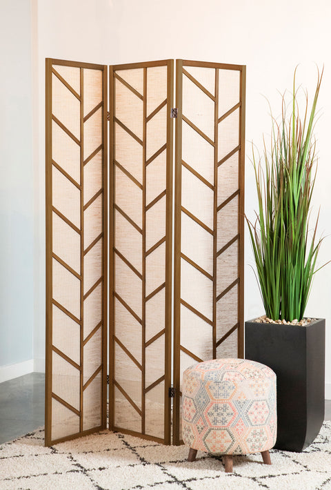Robinsons 3-Panel Room Divider Folding Shoji Screen WalnutWalnut