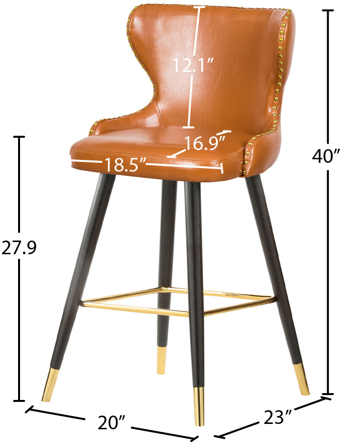 gallo cognac faux leather counter/bar stool c