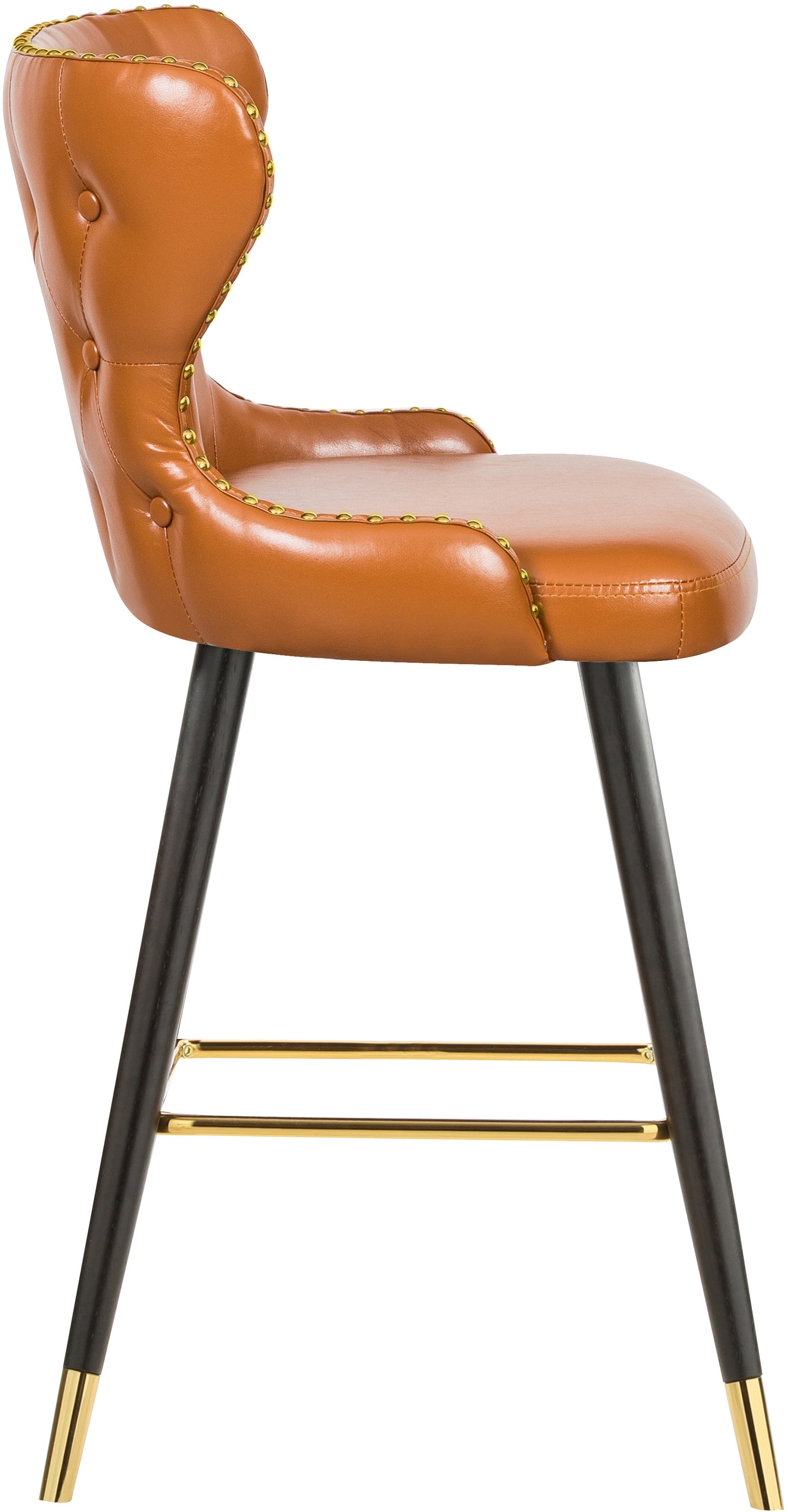 gallo cognac faux leather counter/bar stool c