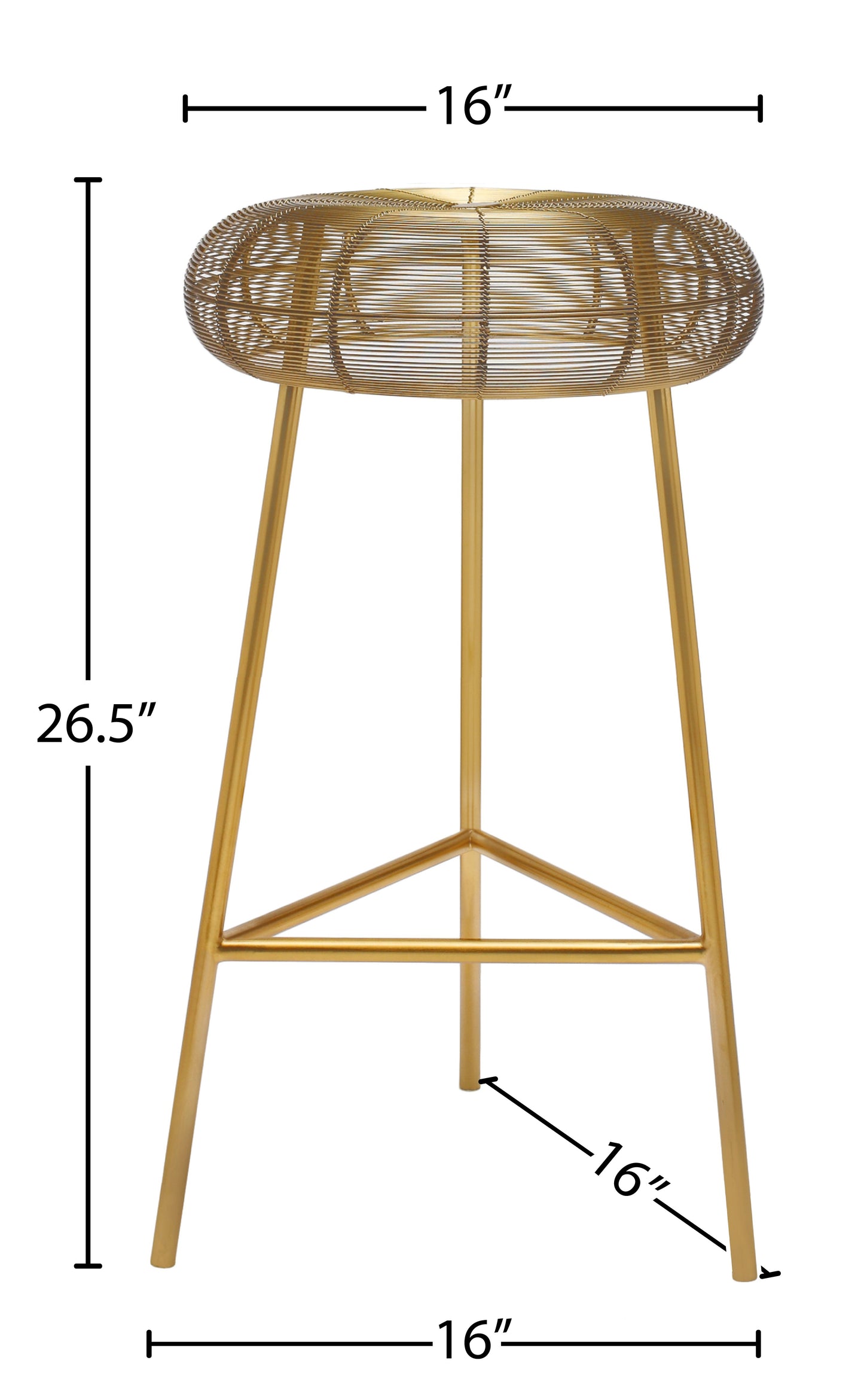 terrazo gold metal counter stool gold