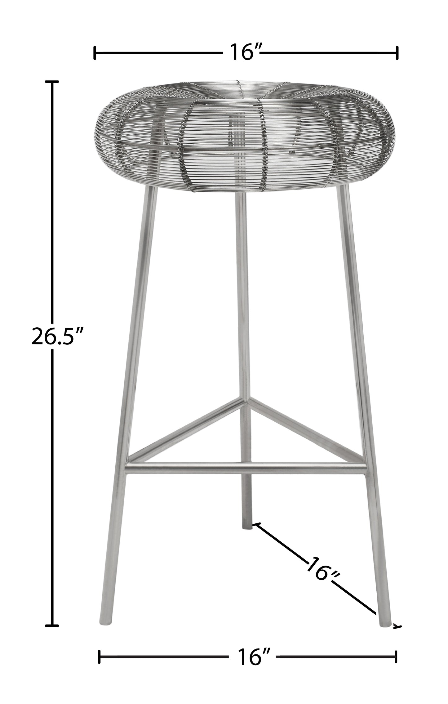 terrazo silver metal counter stool silver