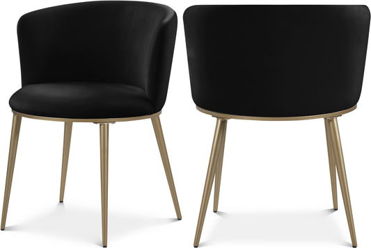 Mateo Black Velvet Dining Chair