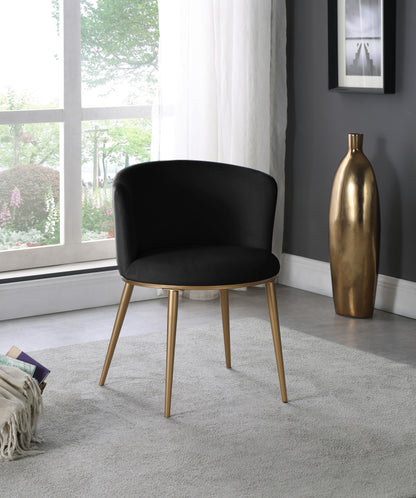 Mateo Black Velvet Dining Chair