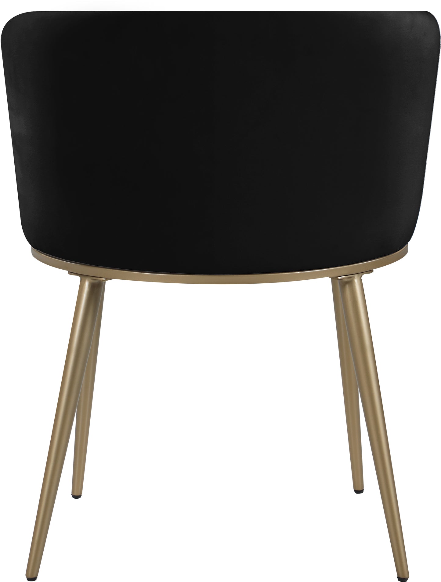 mateo black velvet dining chair