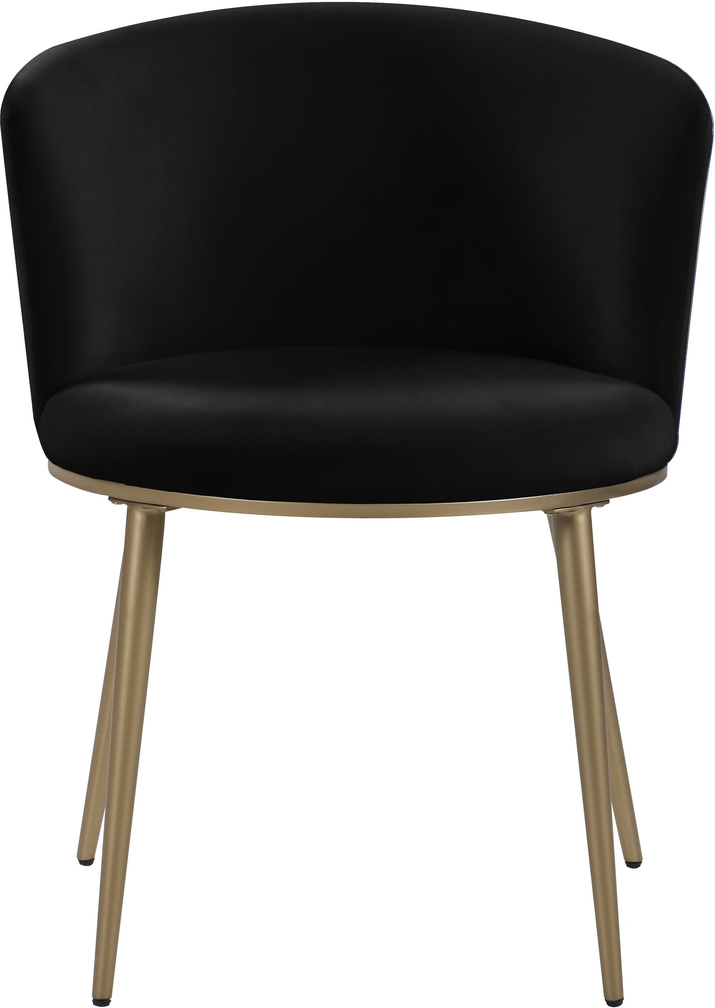 mateo black velvet dining chair