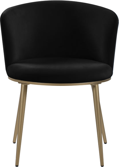 Mateo Black Velvet Dining Chair