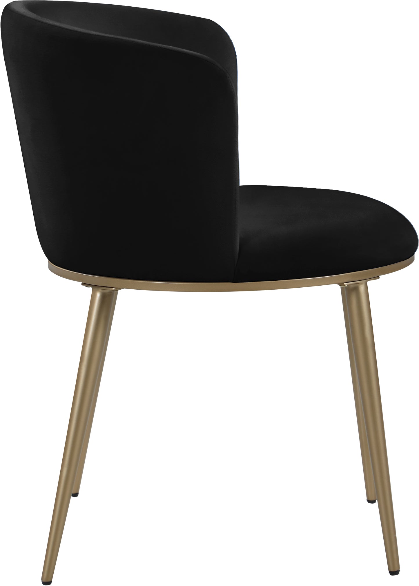 diana black velvet dining chair c