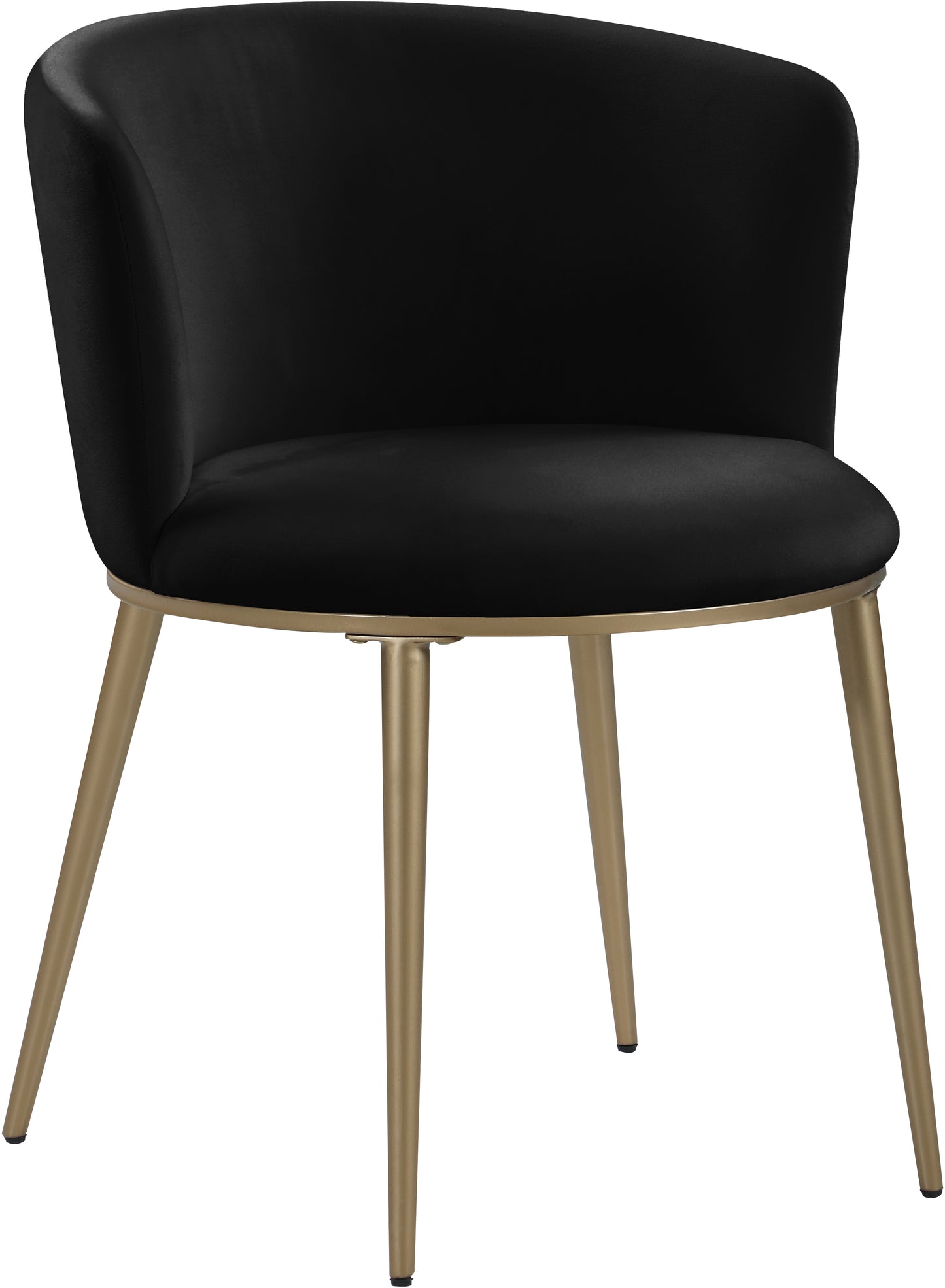 diana black velvet dining chair c