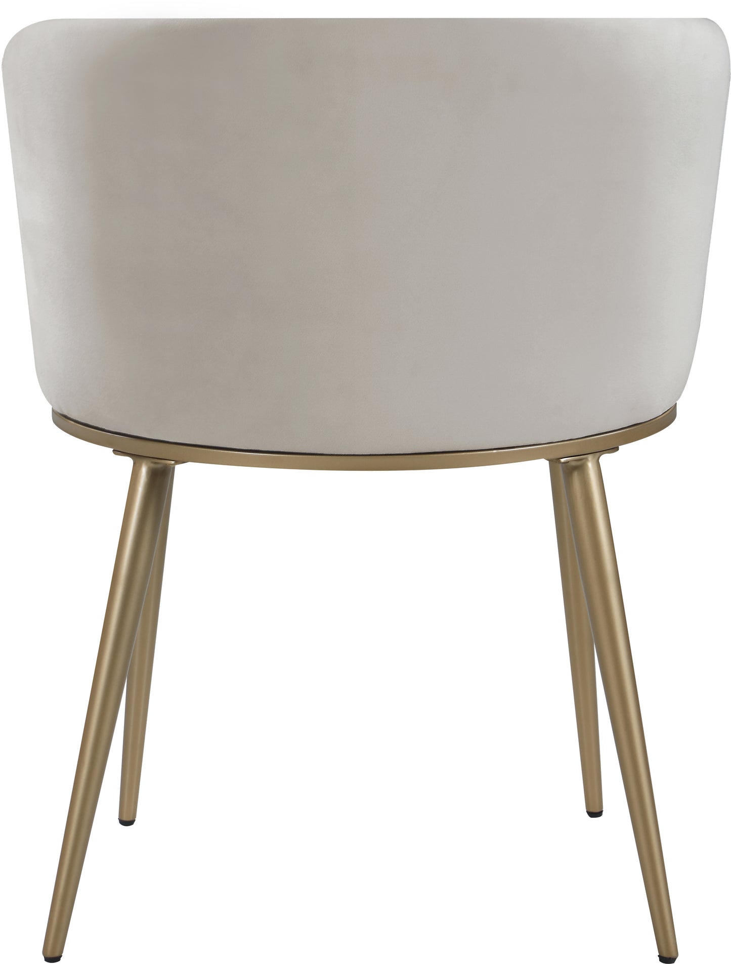 mateo cream velvet dining chair