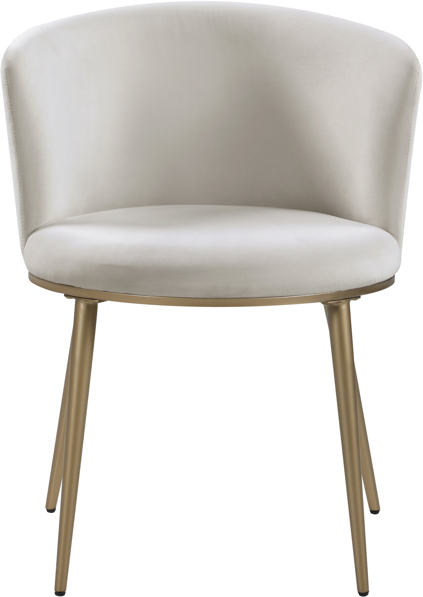 mateo cream velvet dining chair