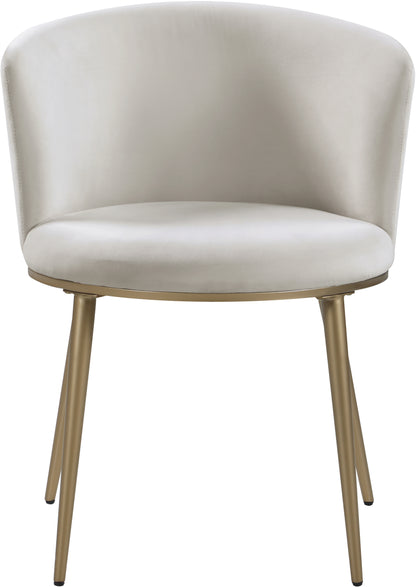 Mateo Cream Velvet Dining Chair