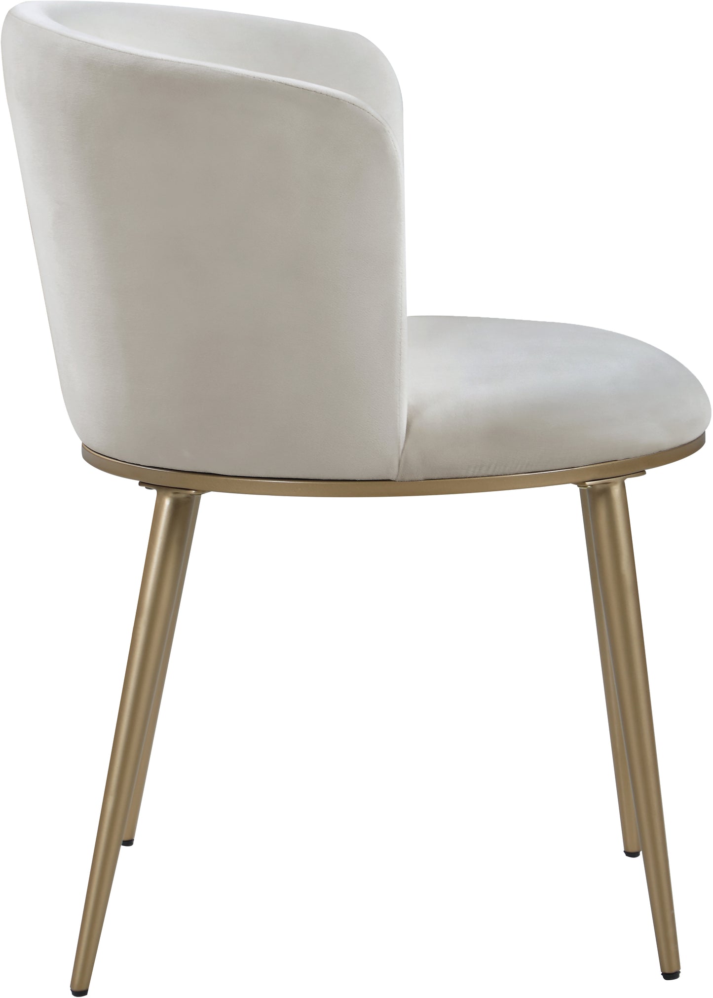 mateo cream velvet dining chair